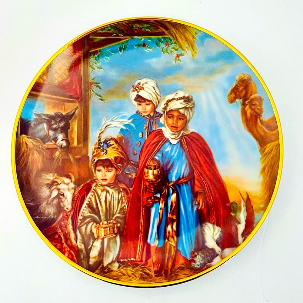 Wall Art We Three Kings Children's Christmas Pageant Plate by Sandra Kuck